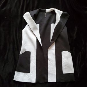 Black and white, small, vest, IC by Connie K